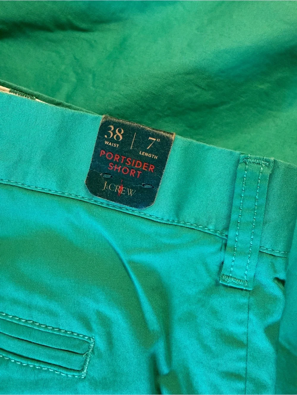 J. Crew Portsider Short - Green Cotton Flat-Front Shorts